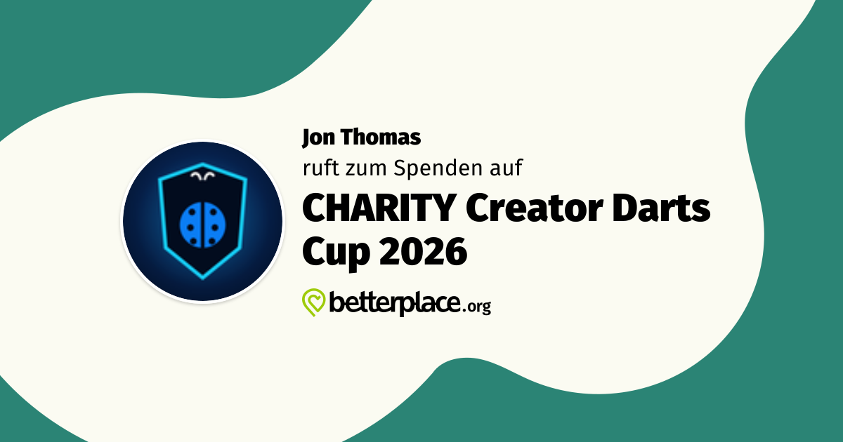 CHARITY Creator Darts Cup 2026 von Jon Thomas: Unterstütze diese ...